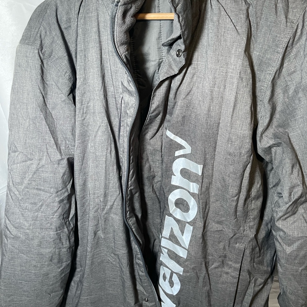 Verizon Charles River Apparel Gray Jacket